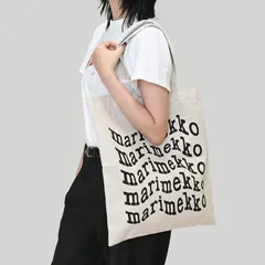 新品 マリメッコ marimekko トートバッグ ヴァンカ Vankka マリメッコロゴ ファブリックバッグ レディース ブラック ベージュ 94599 094599 890 北欧雑貨 北欧デザイン ネコポス