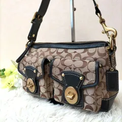 【美品】COACH コーチ ショルダーバッグ シグネチャー 肩掛け F12869