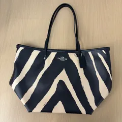 ★【未使用保管品】COACH コーチ トートバッグ 34654 ゼブラ柄  A4