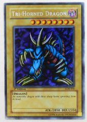 遊戯王 旧アジア版 トライホーン・ドラゴン 1st シークレットレア
