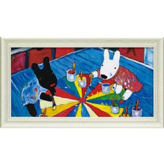 아트프레임 리사와 가스펄 뮤지엄 프레임[페인팅(L와이드)]/인테리어 액수 액장 포함 풍경화 유화 포스터 아트 아트 패널 리빙 현관 선물 꽃 LL사이즈 세련된 벽걸이 그림