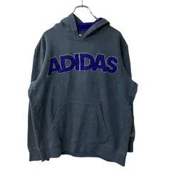 adidas ロゴスウェット パーカー L グレー アディダス フーディー プルオーバー カットソー トップス 古着卸 アメリカ仕入 a709-5957