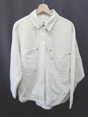 ◇ Θ ZARA ザラ 長袖 Gジャン デニム ジャケット サイズM アイボリー系 レディース E  【1507100009975】