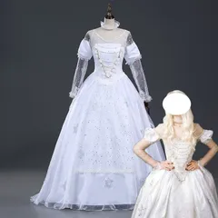 【セミオーダー可】不思議の国のアリス  ホワイトクイーン　ドレス　コスプレ衣装   ハロウィン  仮装  Dハロ  大人