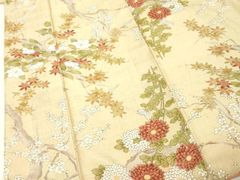 平和屋着物□上質な小紋 枝花文 正絹 逸品 AAAV4521fw