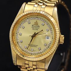 エルジンELGIN デラックス 防水腕時計 ゴールドF K 284. - メルカリ