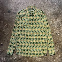 GIVENCHY 総柄シャツ 比翼ボタン レギュラーカラー ジバンシィ ジバンシー