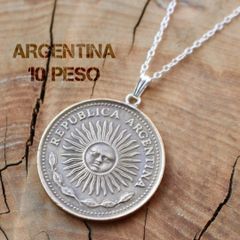 10ペソ 五月の太陽 アルゼンチン コイン ペンダント