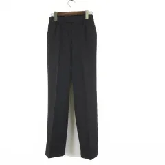 ミラオーウェン Mila Owen 24SS パンツ ウエストゴム センタープレス セミワイドパンツ 軽量 速乾 ハイウエスト センタープレス S 0 黒 ブラック 美品