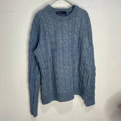 ☆GAP☆ギャップ☆ケーブルセーター☆ウールニット☆ミックス混☆サックス☆水色☆L☆A24M