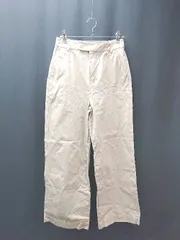 ◇ URBAN RESEARCH DOORS コットン100％ 無地 カジュアル ゆったり ワイドパンツ サイズ36 ベージュ レディース E  【1308160054802】