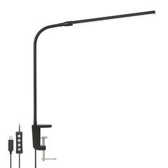 Lepro クランプライト デスクライト クランプ led 目に優しい 電気スタンド スタンドライト 【電球色・白色・昼光色/10段階明るさ/5W省エネ/明るい/Ra80演色/360°角度調整可能/独立ボタン制御/USB給電式/1.5Mケーブル】 テーブルライ