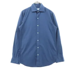 美品 green label relaxing グリーンレーベルリラクシング 日本製 長袖 コットンシャツ S ブルー ユナイテッドアローズ UNITED ARROWS メンズ 古着