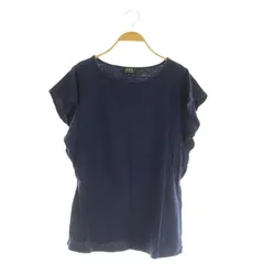 アーペーセー A.P.C. Tシャツ カットソー 半袖 ボートネック コットン M ネイビー /MY ■OS