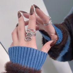 【錆びない】マット系シルバー変形リング