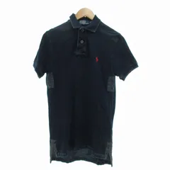 美品　RRL インディゴ染め　ボーダー　半袖　ポロシャツ　ラルフローレン rrm-p-015c.jpg