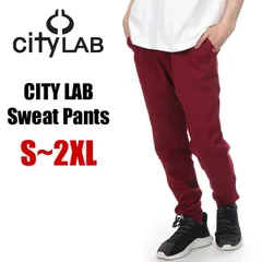 【新品・未使用】【バーガンディー】CITY LAB スウェットパンツ メンズ レディース シティラブ スリム ジョガーパンツ スキニー シティーラブ 大きいサイズ ビッグサイズ 無地 細身 薄手 部屋着 ストリート スポーツ S M L XL XXL