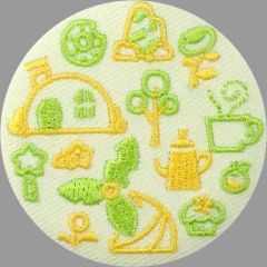 [중고] 배지 핀스 (캐릭터) 푸프 프란드 [별의 커비 커비 카페 제2장 자수 배지 컬렉션 2]