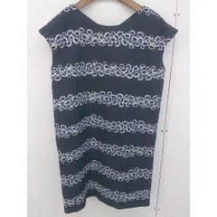 ◇ INDEX インデックス 花柄 ノースリーブ ミニ ワンピース サイズM ネイビー ホワイト イエロー レディース  【中古】 【1206070010713】のサムネイル