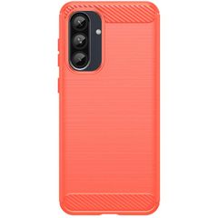 Galaxy A36 5G ケース SC-54F カーボン調 薄型 耐衝撃 ソフト ケース 【Color】レッド