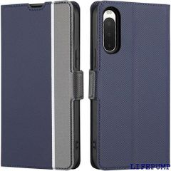 Xperia 10 IV ケース 手帳型 薄型 軽量ケ ーク4 ケース so 52c ケース sog07 ケース エクスペリア 10iv 手帳 エクスペリア10iv ケース CASE エクスペリア10 iv ケースカバー 適用 BonwF ネイビー 1195