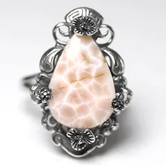  〔R337-12〕SV925 高品質 トムソナイト ピンクラリマー リング 指輪 フリーサイズ