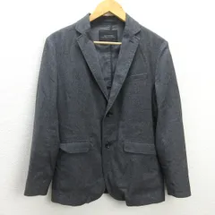 Q■ナノユニバース/NANO UNIVERSE ストレッチ テーラードジャケット■灰【メンズS-M】MENS/41【中古】【中古】