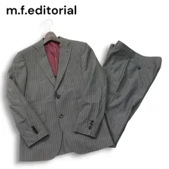 m.f.editorial タカキュー 春夏 背抜き★ ウォッシャブル ストライプ セットアップ スーツ Sz.A4 メンズ 灰 ビジネス