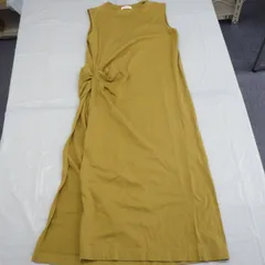 【BEAUTY & YOUTH/UNITED ARROWS】ロング丈 トップス｜M相当｜スリット・コットン100｜からし色・マスタード