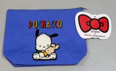 パル サンリオキャラクターズ 3COINSコラボ サガラ刺繍ポーチ ポチャッコ ブルー 2024年