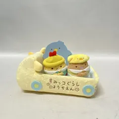 【浜館30-1124】 すみっコぐらし ようちえん てのりぬいぐるみ すべり台 バス セット 【中古品】
