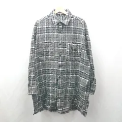 ◇ niko and … オーバーサイズ　厚手　フロントボタン　大人 長袖 シャツ サイズF ブラック系 レディース E  【1506300028137】