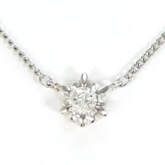 PT900　PT850　ネックレス　necklace　ダイヤ　0.11　総重量約2.1g　約40cm