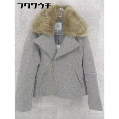 ■ ROPE PICNIC ロペピクニック ジップアップ フェイクファー 長袖 ジャケット サイズ38 グレー レディース 【中古】 【1101290011482】