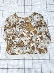 ◇ ⊇ MAYSON GREY メイソングレイ 花柄 長袖 カットソー サイズ2 ベージュ ブラウン系 レディース E  【1508270000656】