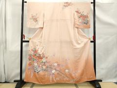 平和屋着物■訪問着　刺繍　花車文　暈し染め　金彩　小田急百貨店扱い　正絹　逸品　AAAT1323gw