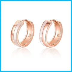 【人気商品】PHNIBIRD フープ ピアス レディース 925 シルバー 低刺激性 ローズゴールド フープイヤリング 女の子用 13mm かわいい 大人 ピンクゴールド ピアス