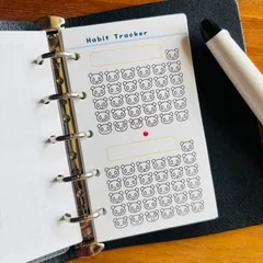 【M5】パンダのハビットトラッカー・システム手帳リフィル