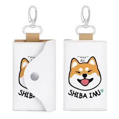 【新品】 柴犬 犬 可愛 小動物 アニメ キーケース 車 鍵収納 キーケース 両面PU革 ファッション 人気 キーケース 小銭入れ レディース キーケース カード入れ付き 6連 男女兼用 携帯便利 通勤 通学 雑貨 萌えグッズ 11.5×7cm 0
