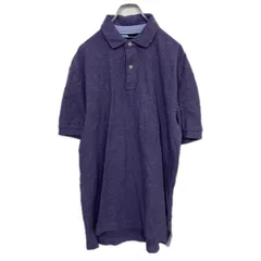 TOMMY HILFIGER 半袖 ロゴ ポロシャツ L パープル トミーヒルフィガー ワンポイントロゴ 鹿子 古着卸 アメリカ仕入 a708-5582