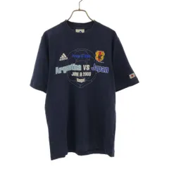 アディダス 未使用 JFA プリント 半袖 Tシャツ S ネイビー adidas サッカー タグ付き メンズ