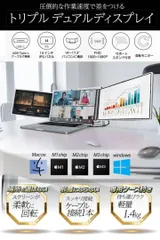 トリプルディスプレイ デュアルモニター 14インチ モバイルモニター 2185のサムネイル