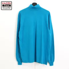 90s USA製 vintage Fruit of the Loom 無地 ハイネック 長袖Ｔシャツ メンズ 表記XLサイズ