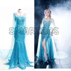 新品未使用✧︎ アナと雪の女王 エルサ 氷 ドレス コスプレ 衣装 コスチューム Amazon.co.jp: [AsrtD] アナと雪の女王 エルサ コスプレ衣装