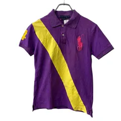 RALPH LAUREN 半袖 ポロシャツ XL パープル ラルフローレン ビッグポニー ロゴ トップス 古着卸 アメリカ仕入 a708-5267