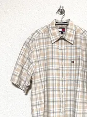 【TOMMY HILFIGER】90s フラッグタグ S/S ボタンダウンチェックシャツ S トミーヒルフィガー ヴィンテージ 古着