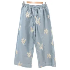 ◇ヌキテパ◇グリーンベルベット◇パール刺繍パンツ