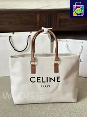 [Celine] キャンバス ショッピングトートバッグ - リサ着用モデル | セリーヌ レディースバッグ｜本日限定特価｜新品未使用-WTO輸入1