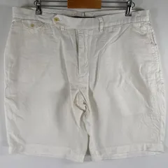 古着 90's/90年代 ポロバイラルフローレン Polo by Ralph Lauren ショートパンツ 半ズボン ハーフパンツ 短パン チノパン リネン w38  ホワイト メンズ