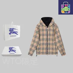 【本日限定特価】BURBERRY メンズ フーディー リバーシブル チェック＆ブラック S-L [本日特価|新品未使用品]